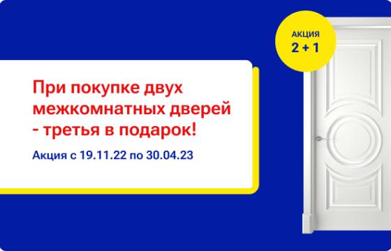 Акция на двери 2+1